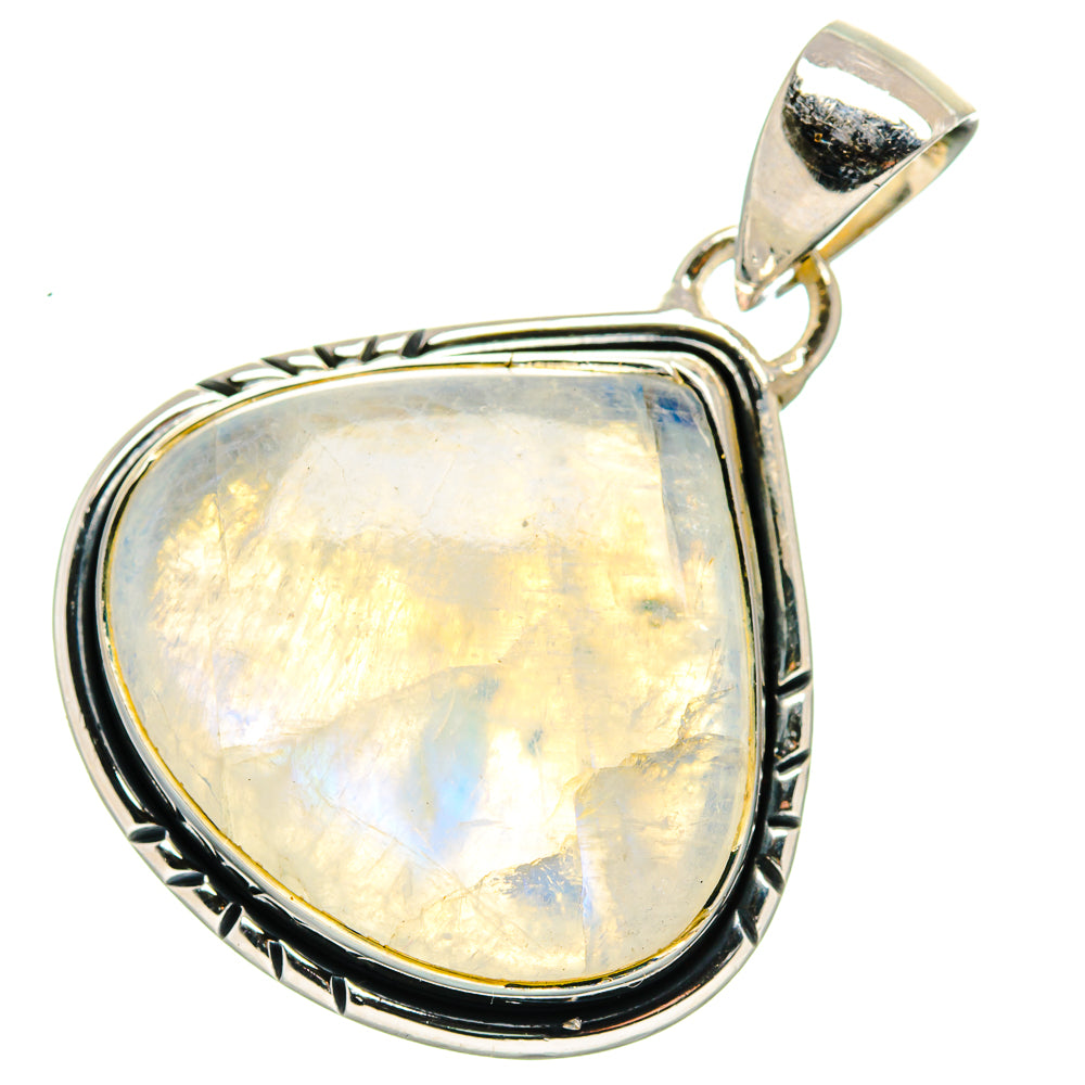 Rainbow Moonstone Pendants handcrafted by Anasilvercos - PD17448