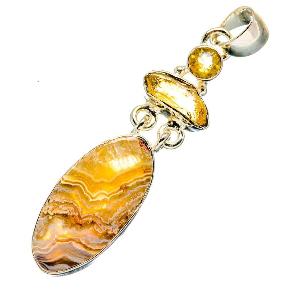 Laguna Lace Agate Pendants handcrafted by Anasilvercos - PD17452