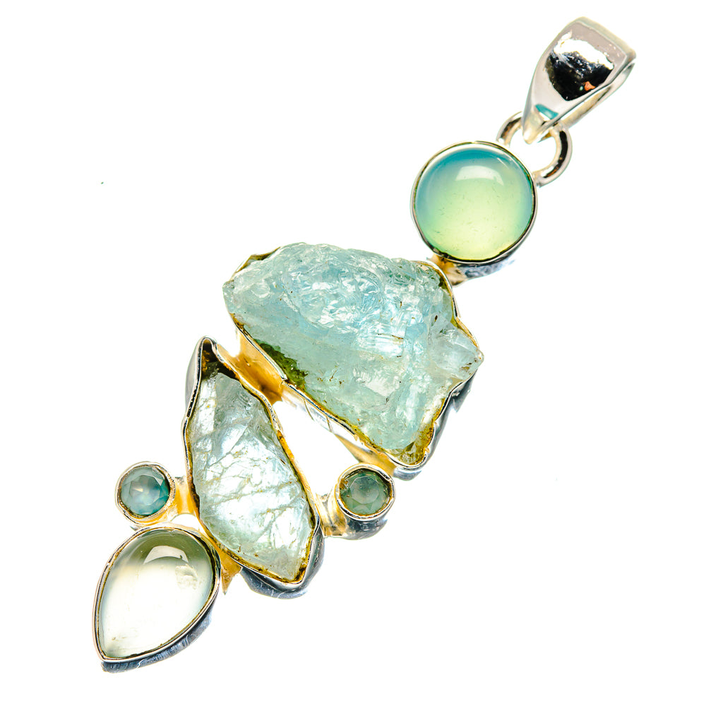 Aquamarine Pendants handcrafted by Anasilvercos - PD17453