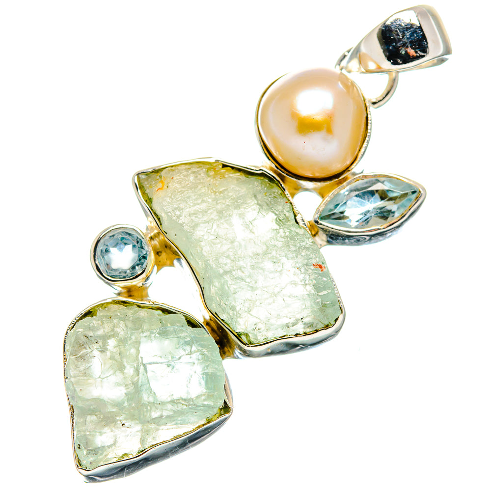 Aquamarine Pendants handcrafted by Anasilvercos - PD17456