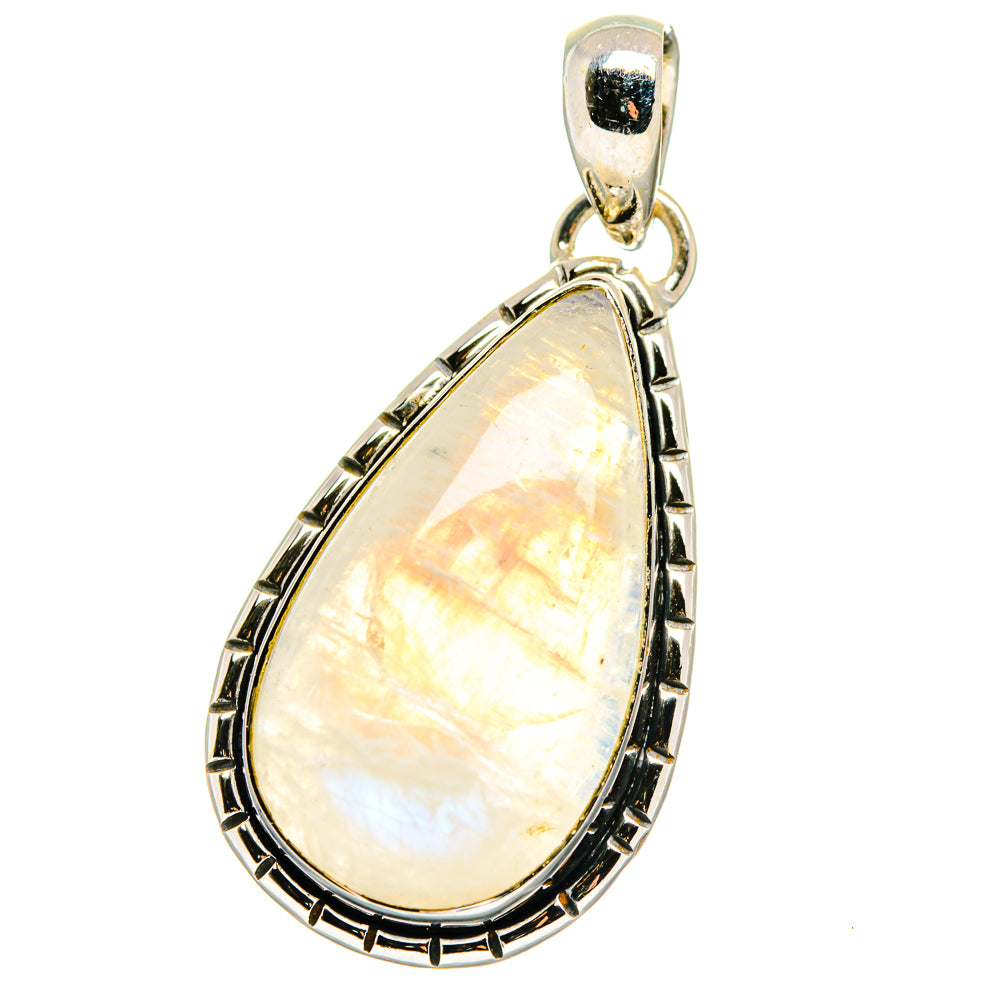 Rainbow Moonstone Pendants handcrafted by Anasilvercos - PD17464