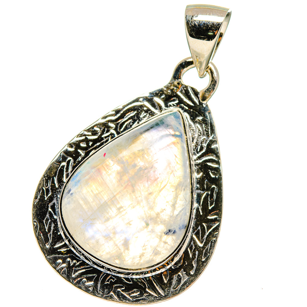 Rainbow Moonstone Pendants handcrafted by Anasilvercos - PD17465