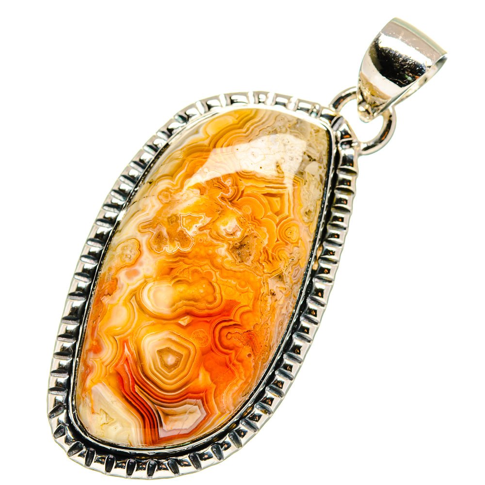 Crazy Lace Agate Pendants handcrafted by Anasilvercos - PD17484