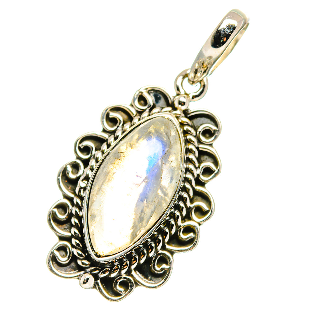 Rainbow Moonstone Pendants handcrafted by Anasilvercos - PD17486