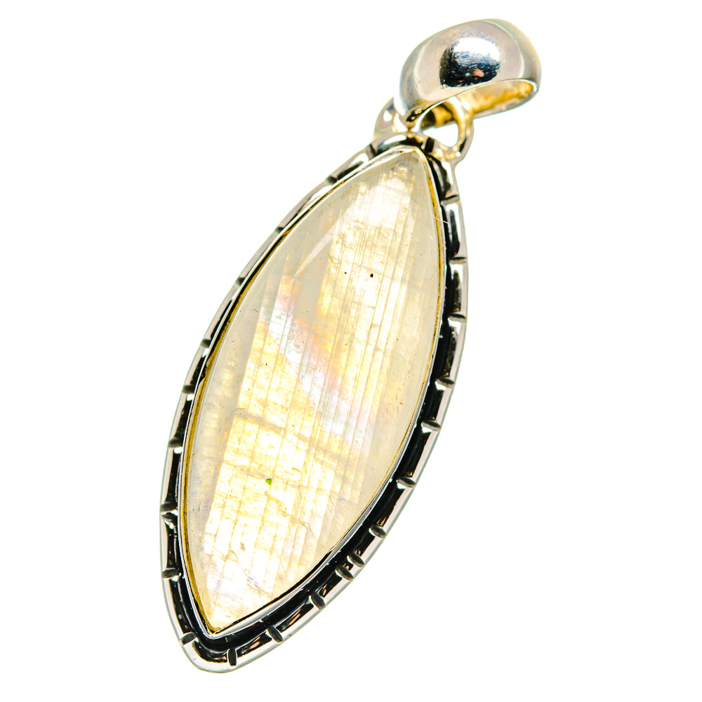 Rainbow Moonstone Pendants handcrafted by Anasilvercos - PD17489