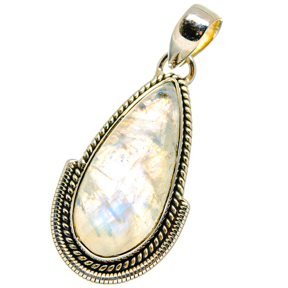 Rainbow Moonstone Pendants handcrafted by Anasilvercos - PD17492