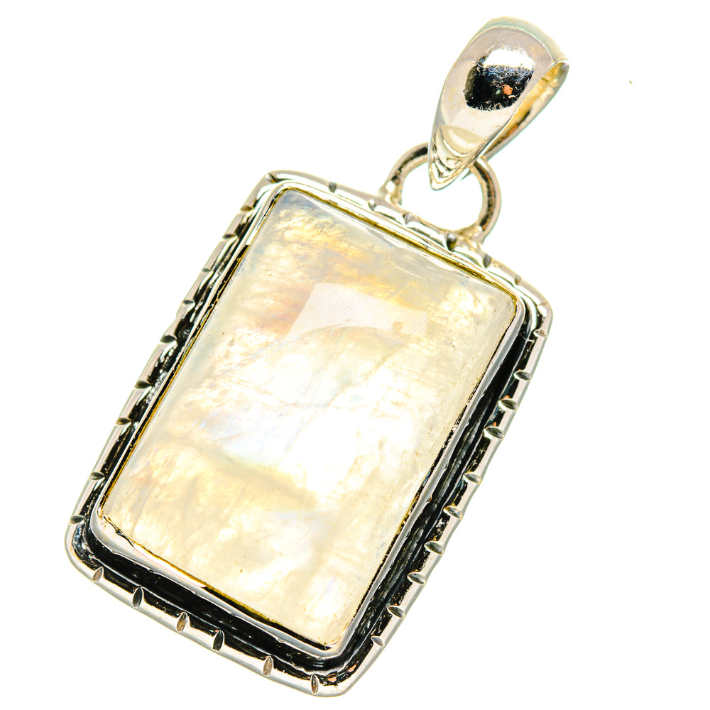 Rainbow Moonstone Pendants handcrafted by Anasilvercos - PD17506