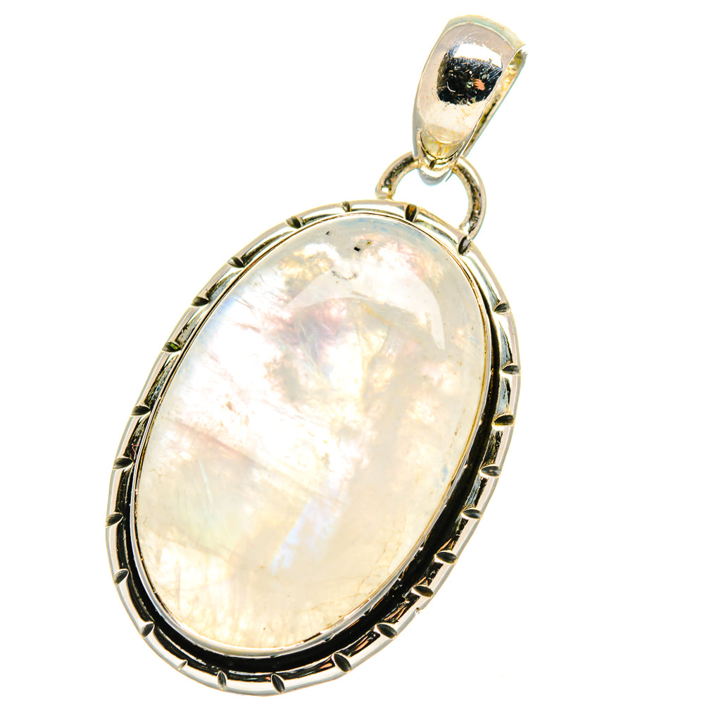 Rainbow Moonstone Pendants handcrafted by Anasilvercos - PD17512