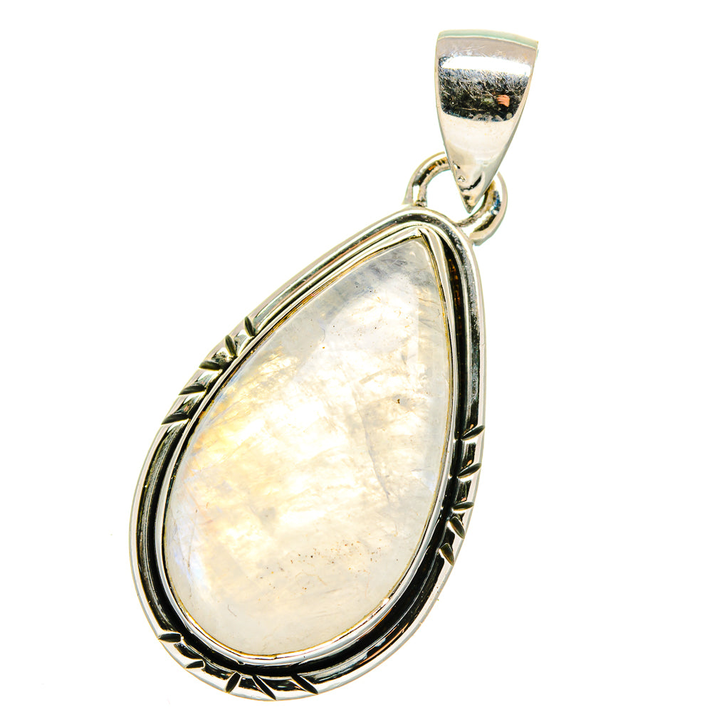 Rainbow Moonstone Pendants handcrafted by Anasilvercos - PD17533