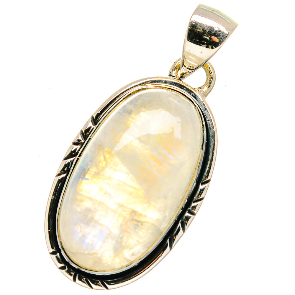 Rainbow Moonstone Pendants handcrafted by Anasilvercos - PD17541