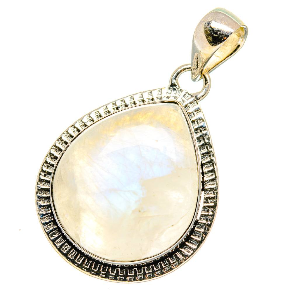 Rainbow Moonstone Pendants handcrafted by Anasilvercos - PD17550
