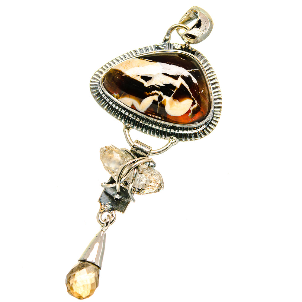 Peanut Wood Jasper Pendants handcrafted by Anasilvercos - PD17552