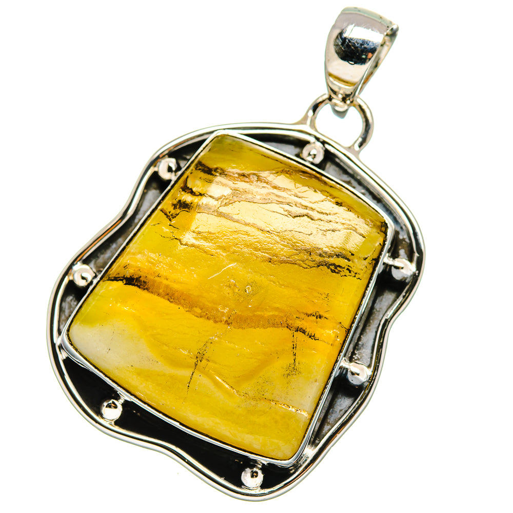 Yellow Agate Pendants handcrafted by Anasilvercos - PD17560