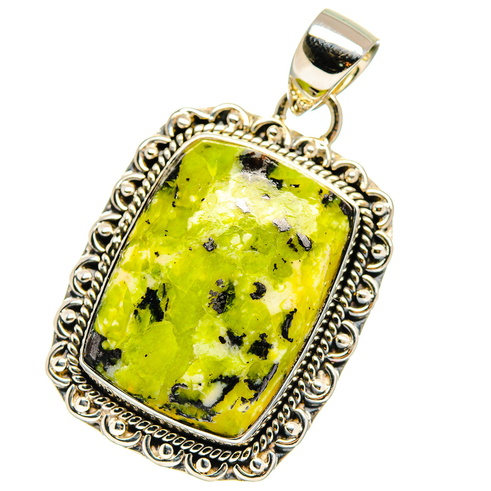 African Green Opal Pendants handcrafted by Anasilvercos - PD17563 - Photo 2