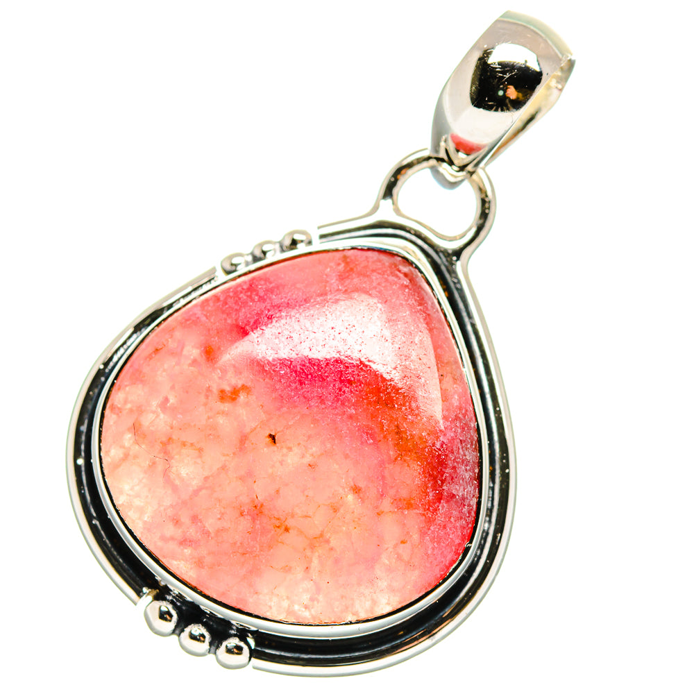 Pink Agate Pendants handcrafted by Anasilvercos - PD17569