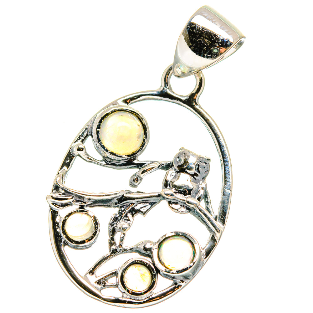 Rainbow Moonstone Pendants handcrafted by Anasilvercos - PD17578