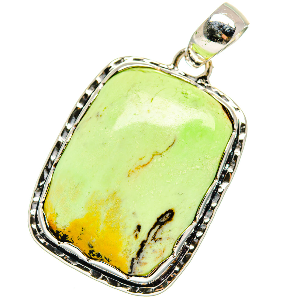 Lemon Chrysoprase Pendants handcrafted by Anasilvercos - PD17593