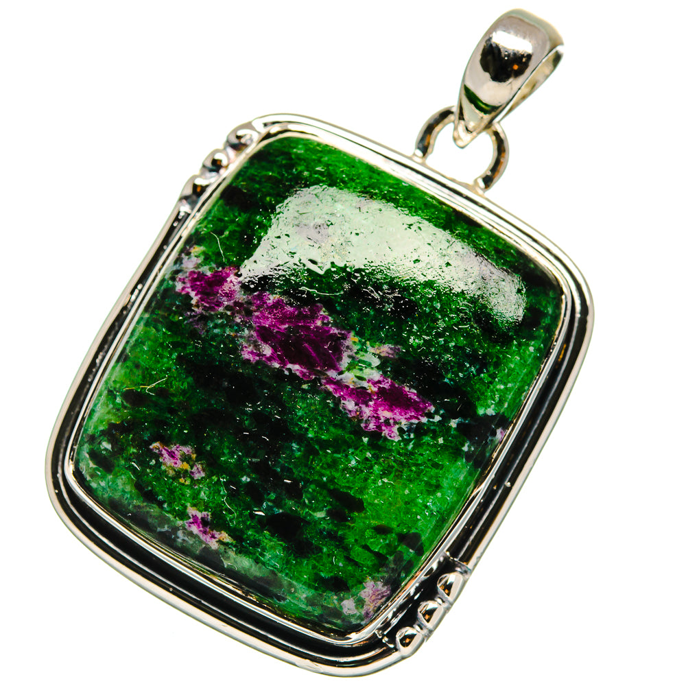 Ruby Zoisite Pendants handcrafted by Anasilvercos - PD17596
