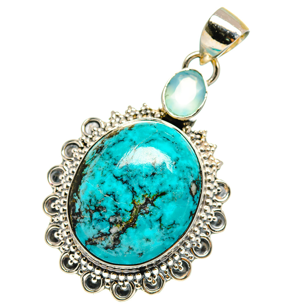 Tibetan Turquoise Pendants handcrafted by Anasilvercos - PD17599
