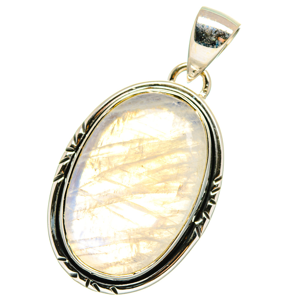 Rainbow Moonstone Pendants handcrafted by Anasilvercos - PD17616