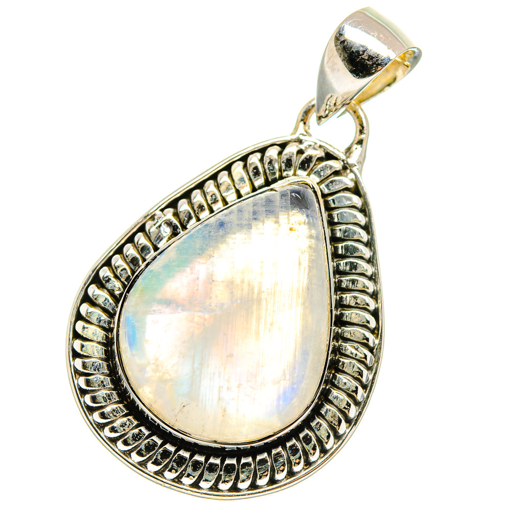 Rainbow Moonstone Pendants handcrafted by Anasilvercos - PD17628