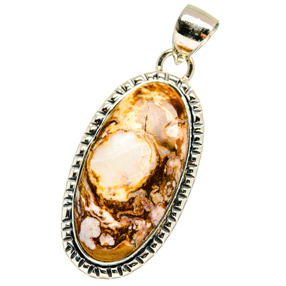 Peanut Wood Jasper Pendants handcrafted by Anasilvercos - PD17631 - Photo 2