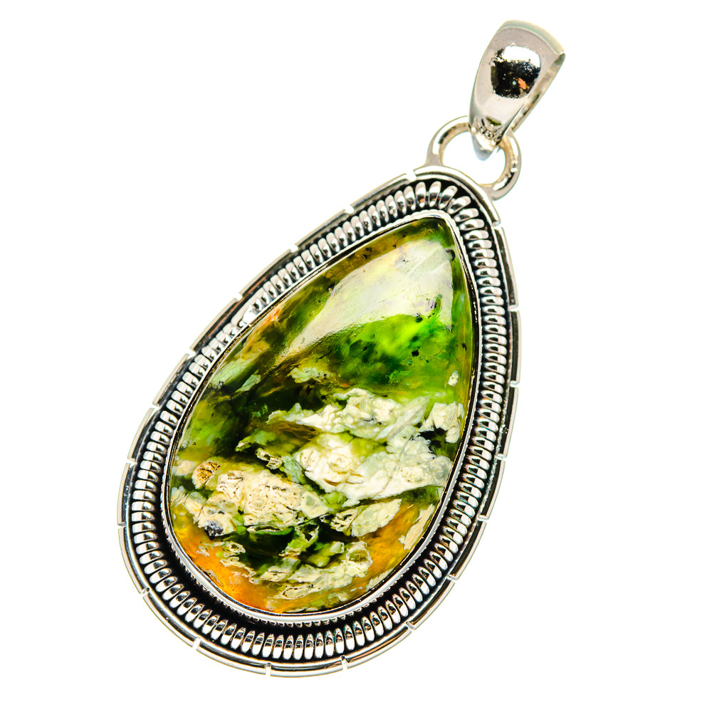 Australian Green Opal Pendants handcrafted by Anasilvercos - PD17635