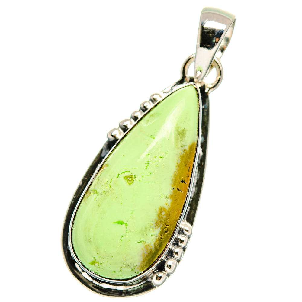Lemon Chrysoprase Pendants handcrafted by Anasilvercos - PD17645