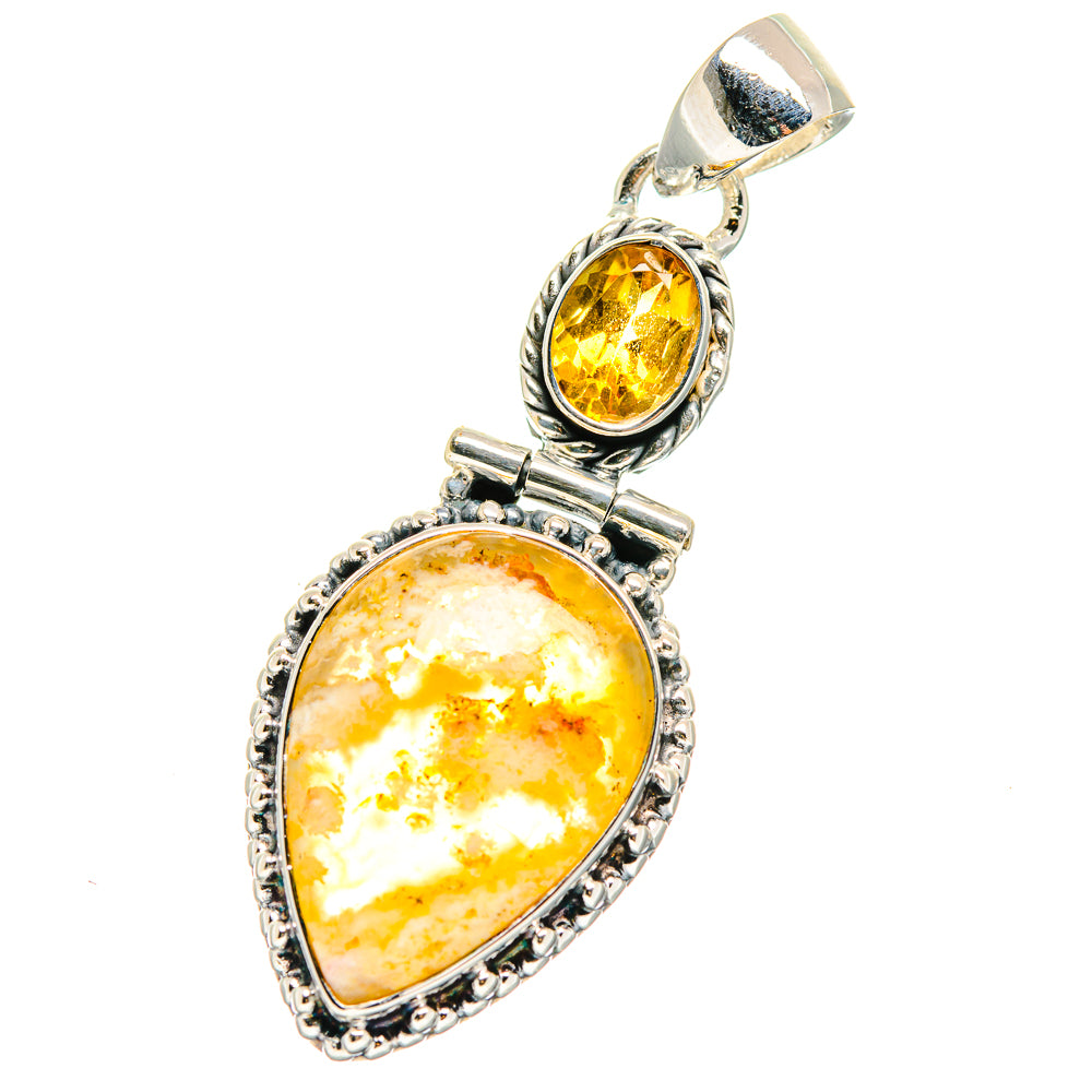 Plume Agate Pendants handcrafted by Anasilvercos - PD17651