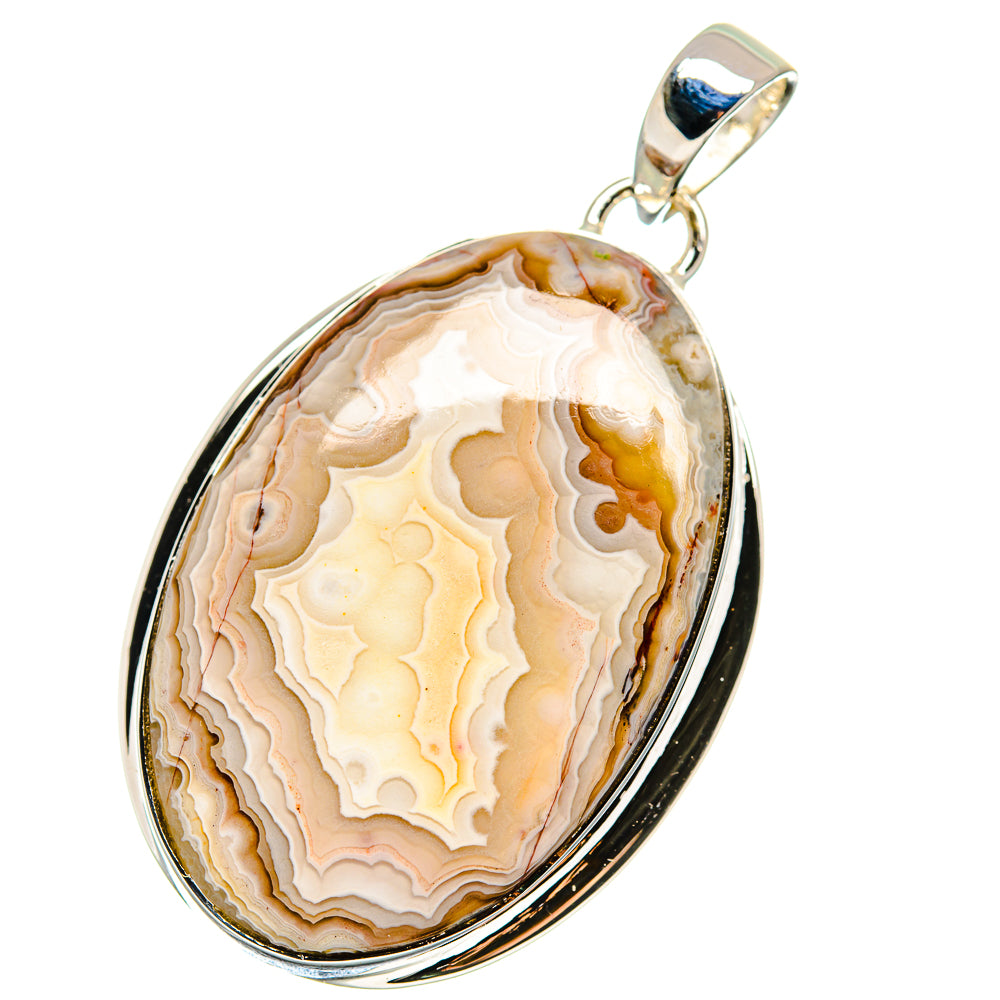 Laguna Lace Agate Pendants handcrafted by Anasilvercos - PD17657 - Photo 2