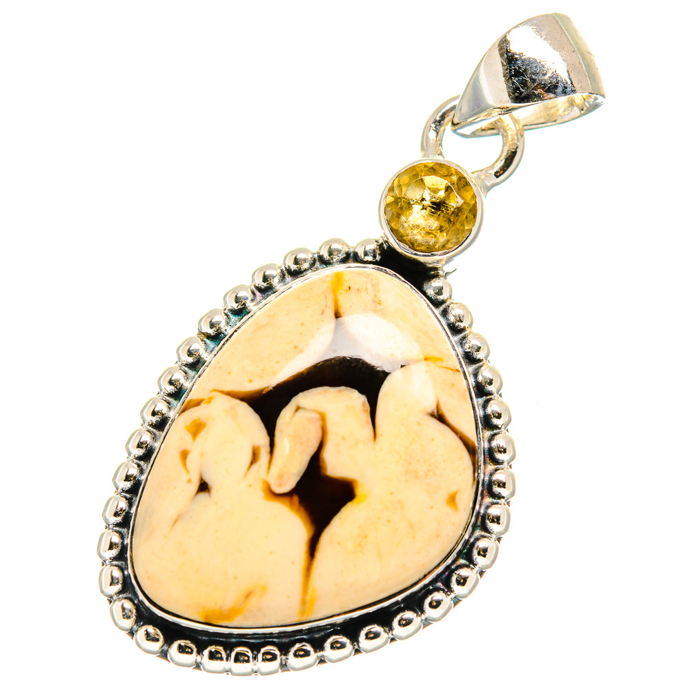 Peanut Wood Jasper Pendants handcrafted by Anasilvercos - PD17660