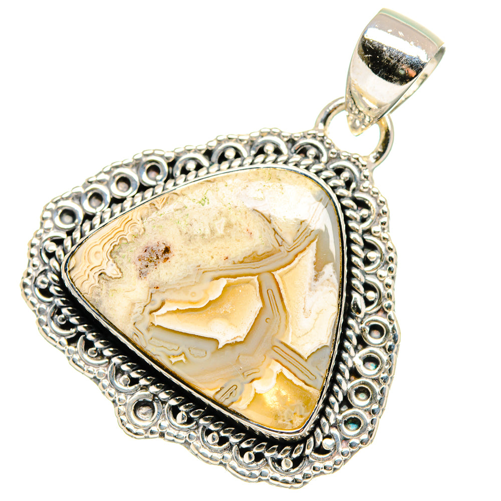 Laguna Lace Agate Pendants handcrafted by Anasilvercos - PD17661