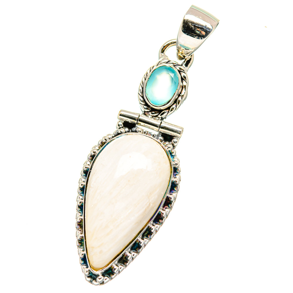 White Scolecite Pendants handcrafted by Anasilvercos - PD17663