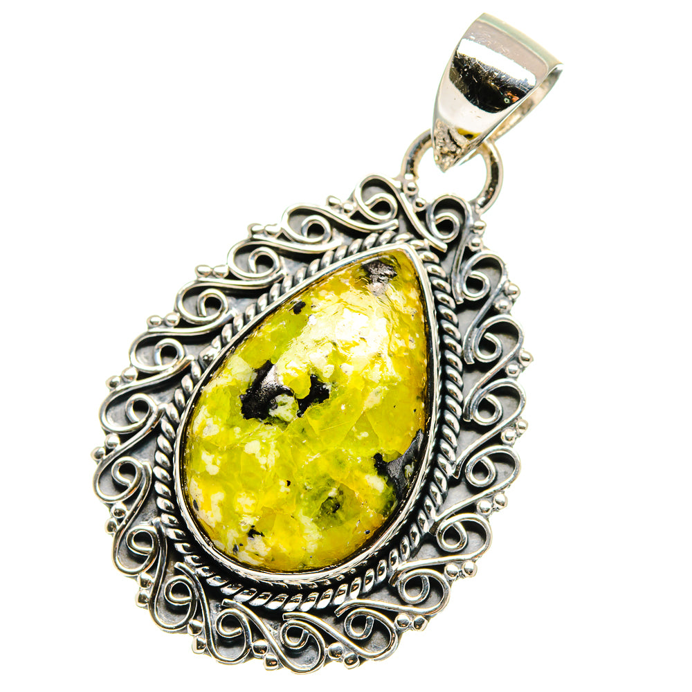 African Green Opal Pendants handcrafted by Anasilvercos - PD17671 - Photo 2