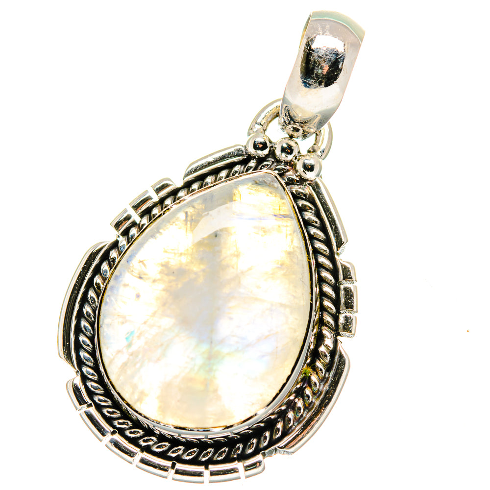 Rainbow Moonstone Pendants handcrafted by Anasilvercos - PD17676