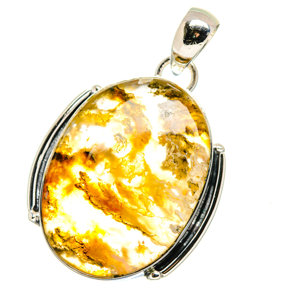 Plume Agate Pendants handcrafted by Anasilvercos - PD17680