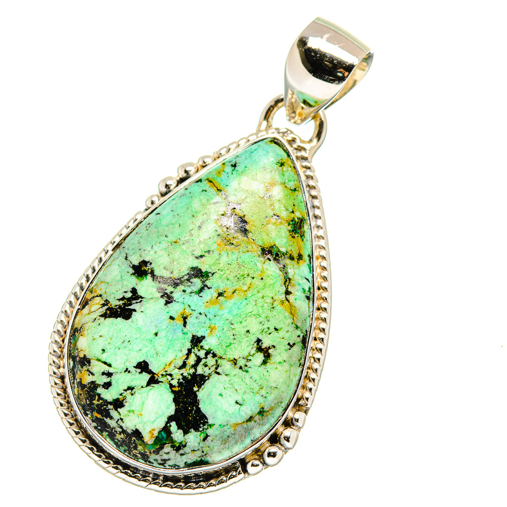 Tibetan Turquoise Pendants handcrafted by Anasilvercos - PD17691