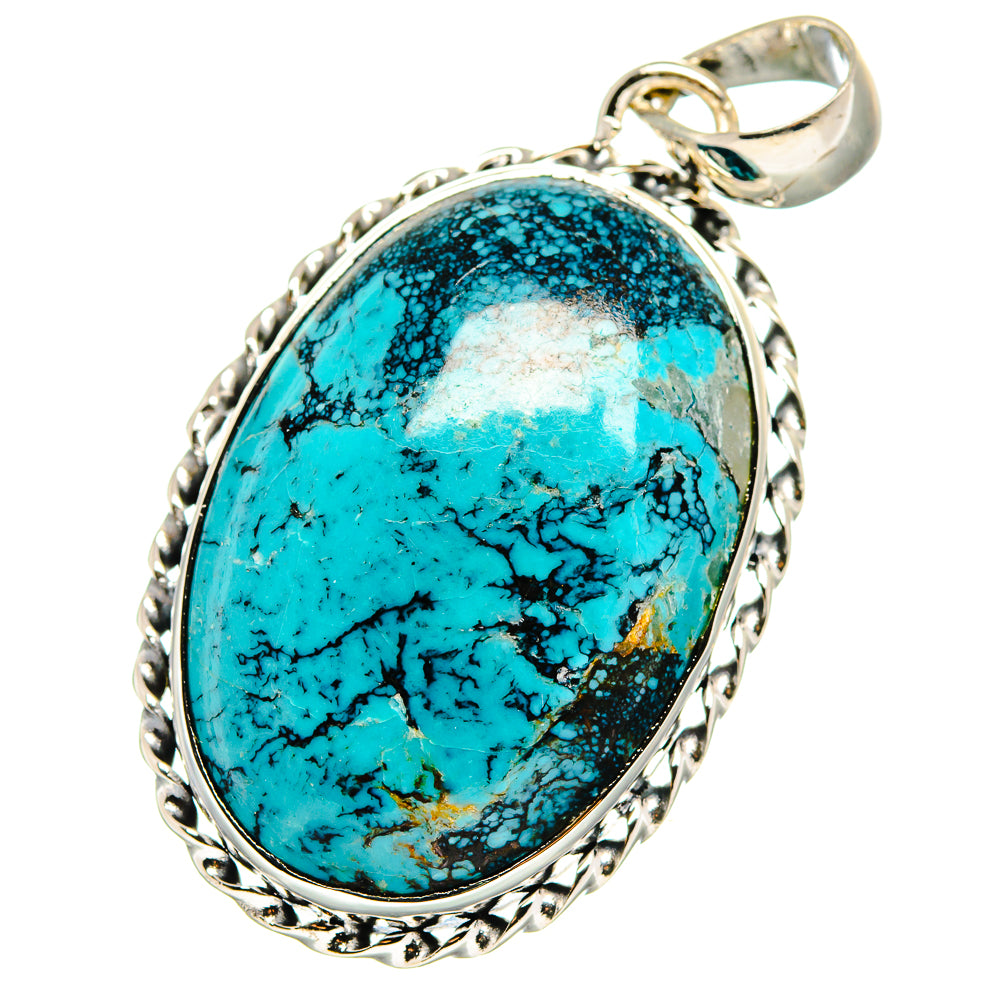 Tibetan Turquoise Pendants handcrafted by Anasilvercos - PD17697