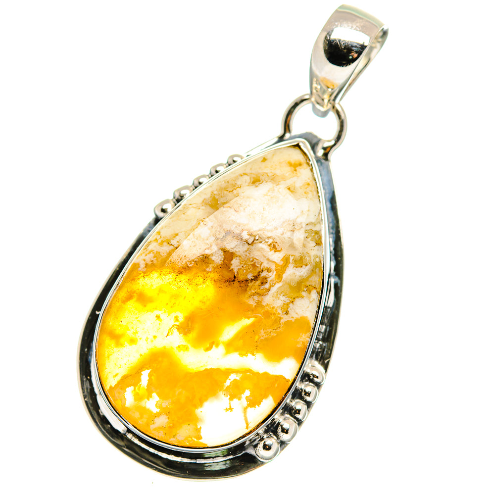 Plume Agate Pendants handcrafted by Anasilvercos - PD17701