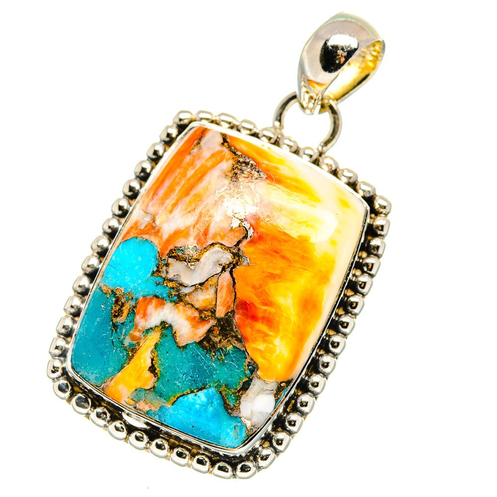 Spiny Oyster Turquoise Pendants handcrafted by Anasilvercos - PD17712