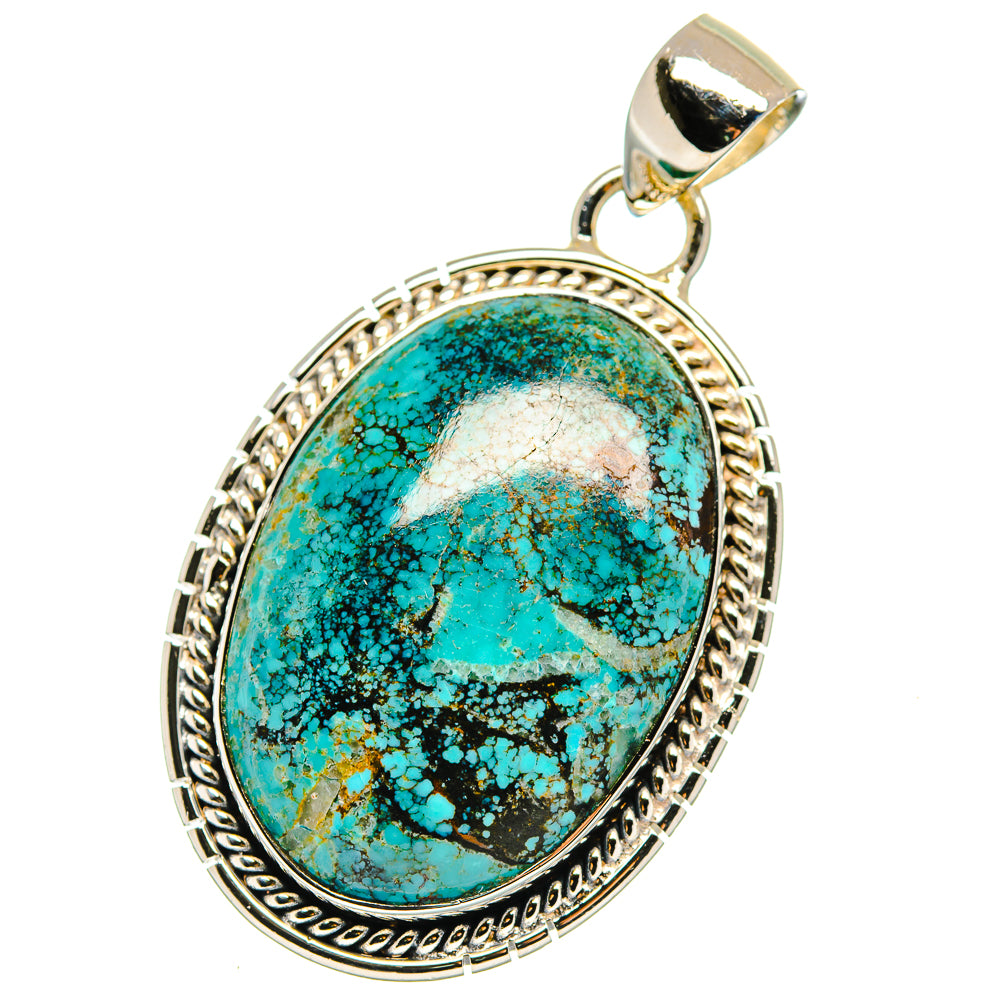 Tibetan Turquoise Pendants handcrafted by Anasilvercos - PD17728