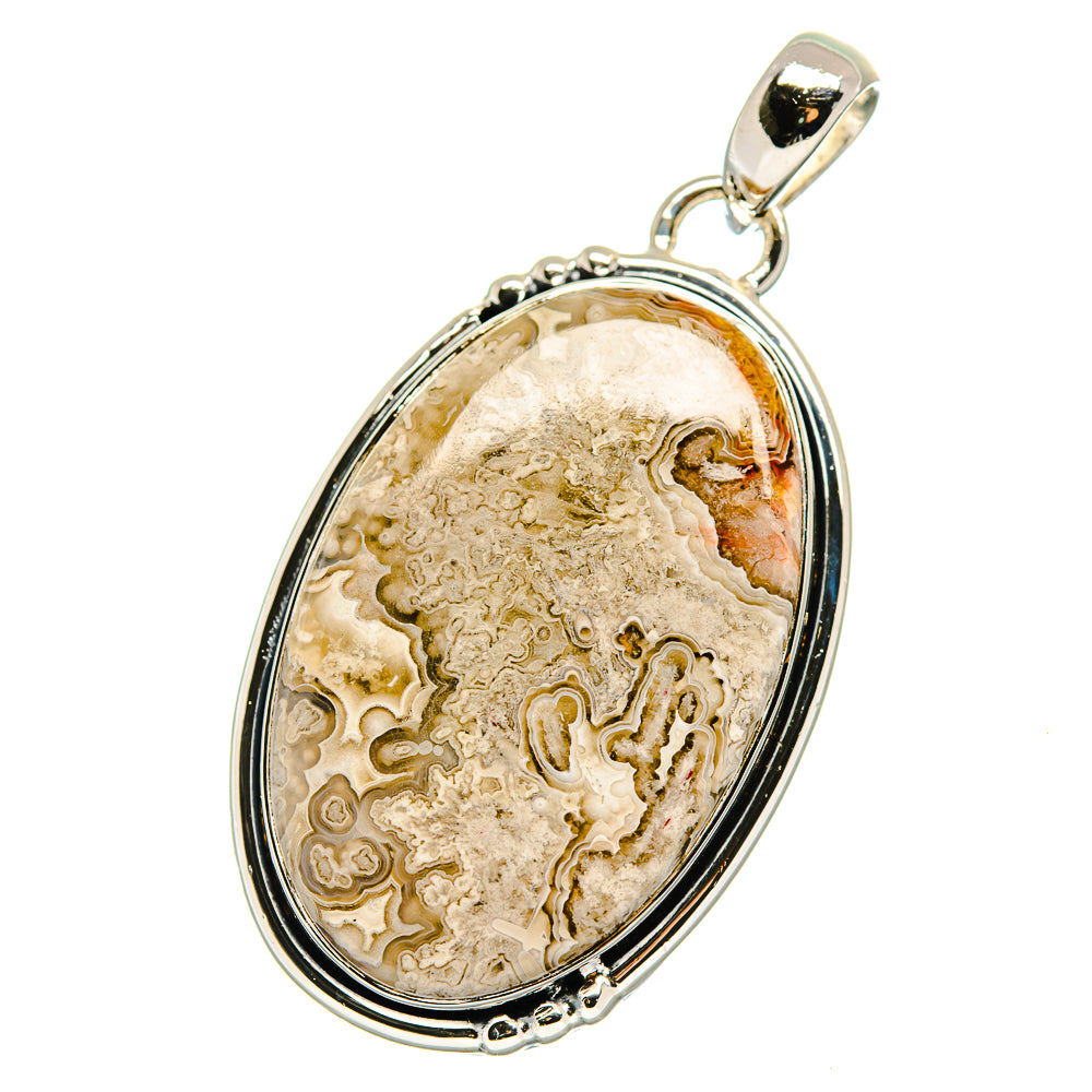 Laguna Lace Agate Pendants handcrafted by Anasilvercos - PD17736 - Photo 2