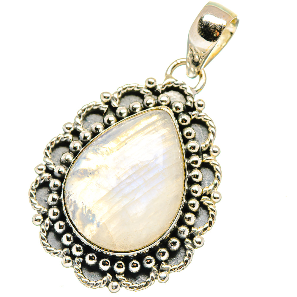 Rainbow Moonstone Pendants handcrafted by Anasilvercos - PD17739