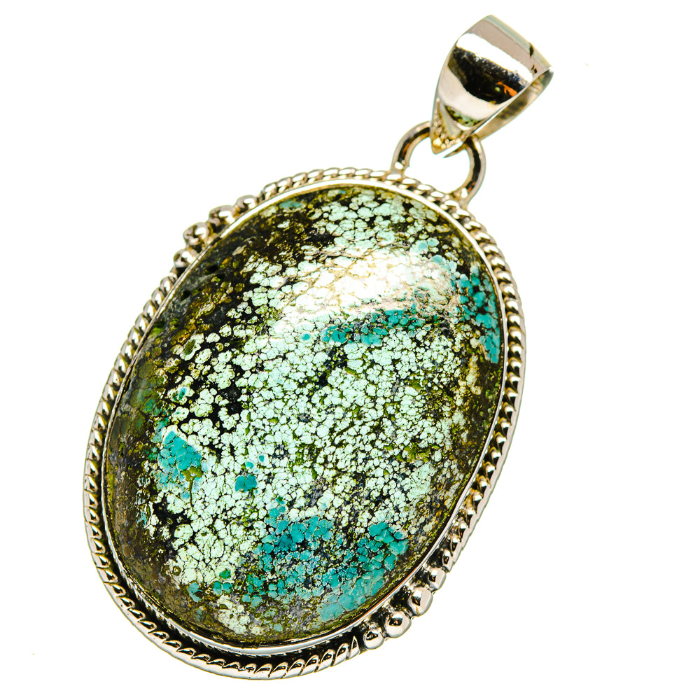 Tibetan Turquoise Pendants handcrafted by Anasilvercos - PD17766