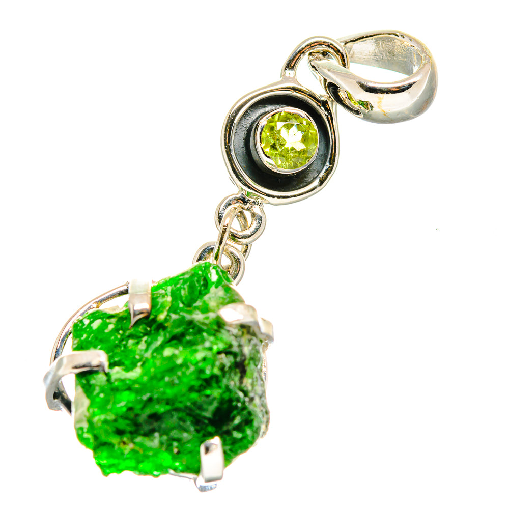 Chrome Diopside Pendants handcrafted by Anasilvercos - PD17776