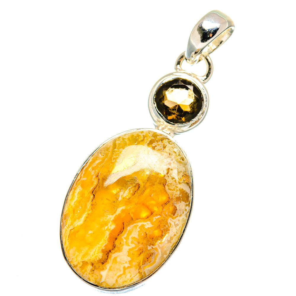 Plume Agate Pendants handcrafted by Anasilvercos - PD17786