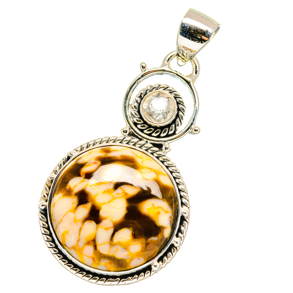 Peanut Wood Jasper Pendants handcrafted by Anasilvercos - PD17820