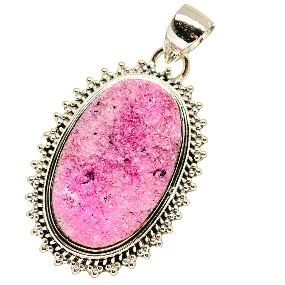 Cobalto Calcite Druzy Pendants handcrafted by Anasilvercos - PD17829