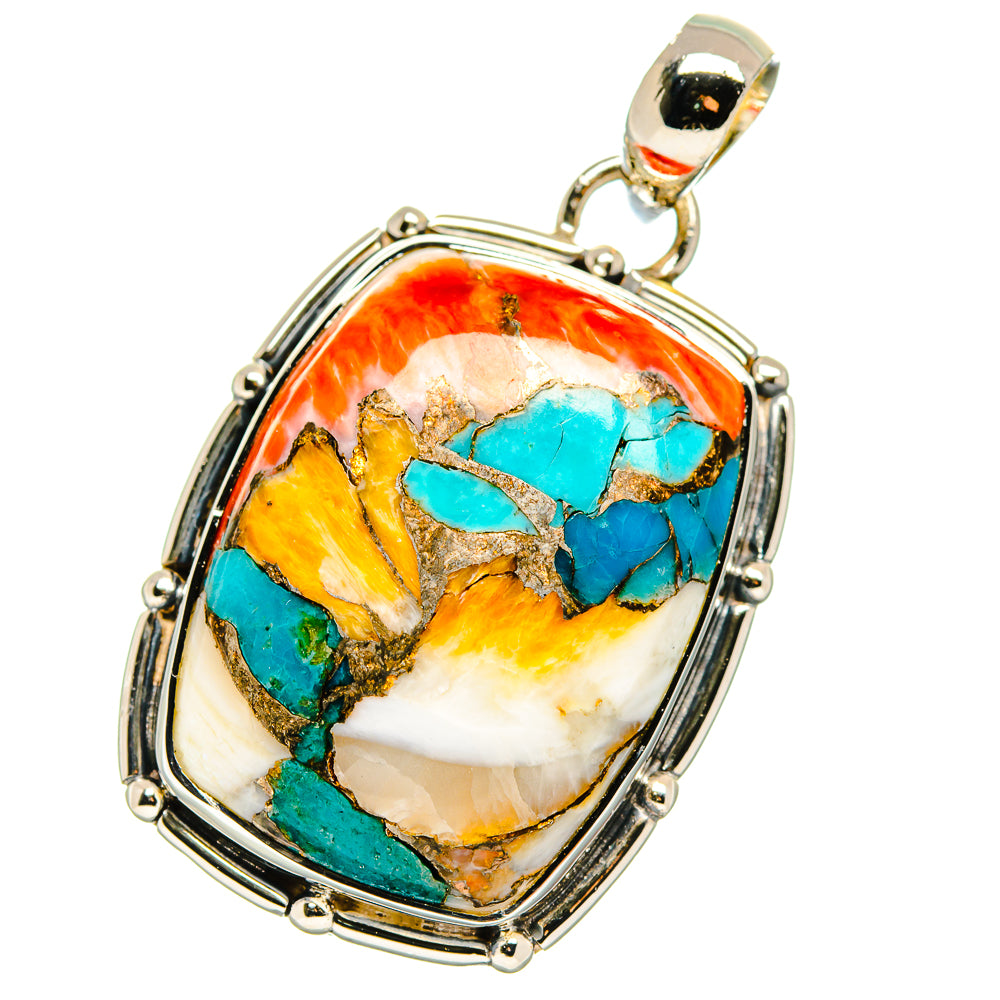 Spiny Oyster Turquoise Pendants handcrafted by Anasilvercos - PD17834