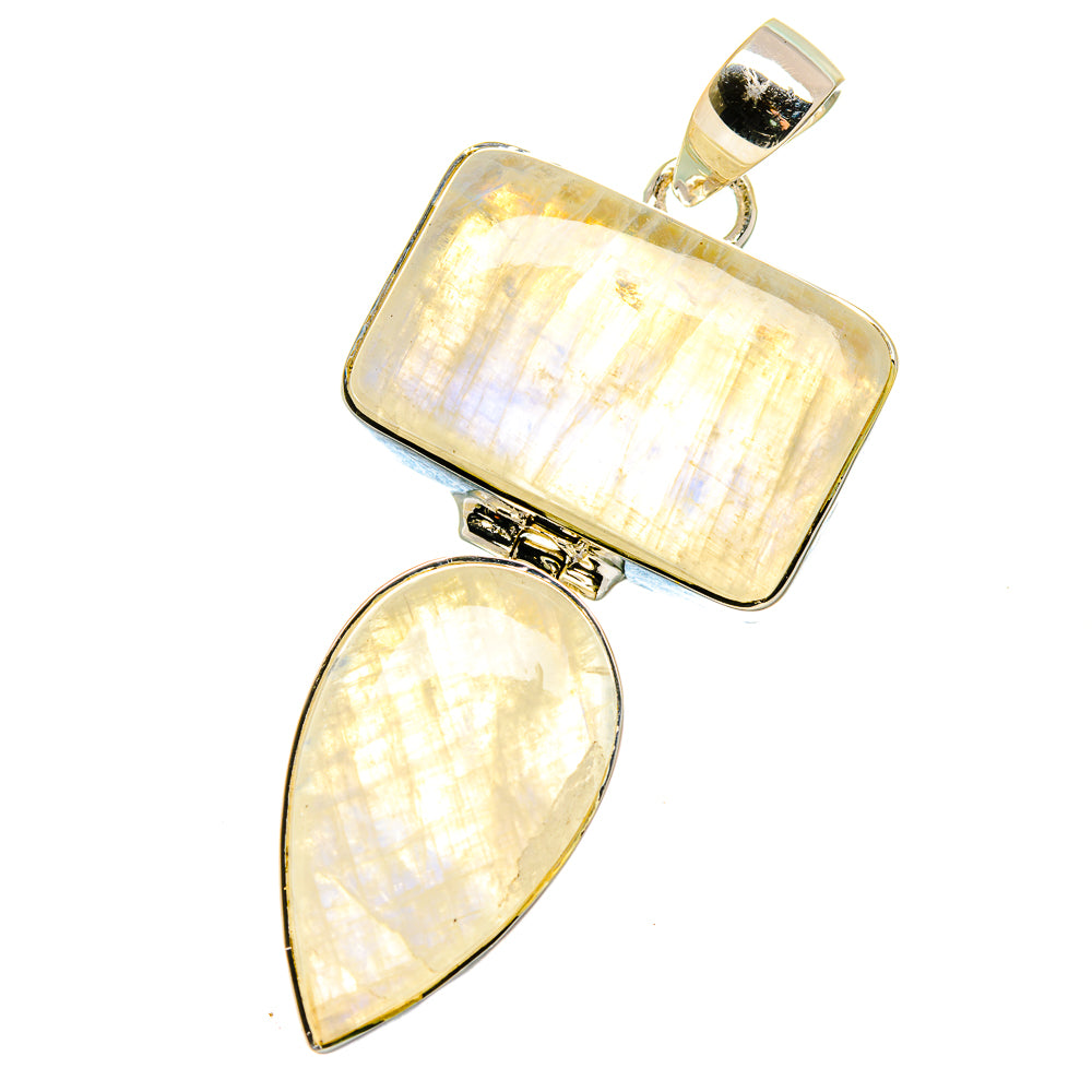 Rainbow Moonstone Pendants handcrafted by Anasilvercos - PD17853